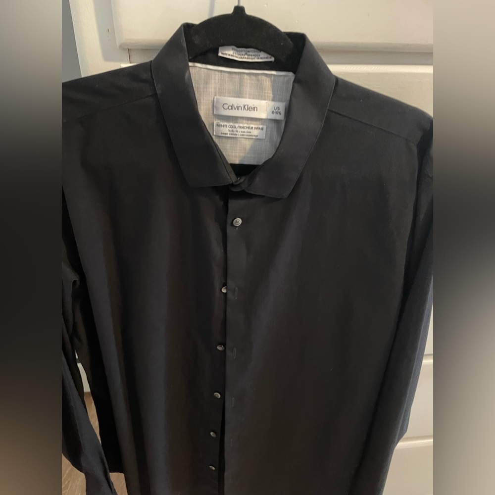 Men’s Calvin Klein Black Button Down, Size L
